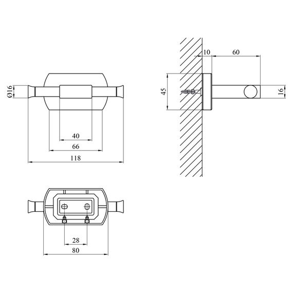 Тримач для рушників Kroner KRM Graz - GRP95601 (CV035530) | Зображення 2