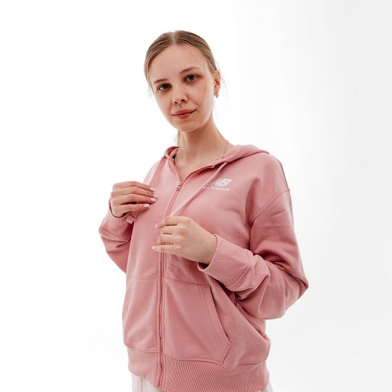 Кофта New Balance Essentials Stacked Logo FZ | Зображення 2