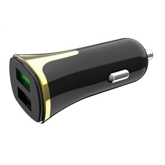 Автомобільний зарядний пристрій Hoco Z31 Qualcomm 3.0 (2USB/3.4 A) Black | Зображення 1