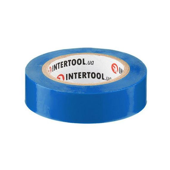 Стрічка ізоляційна 10 м, 17*0.15 мм, синя INTERTOOL IT-0010 | Зображення 1