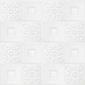 Самоклеюча декоративна настінно-стельова 3D панель фігури 700х700х5мм (114) SW-00000006
