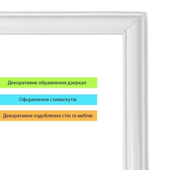 Молдинг 3000х20х8,5 мм Білий SW-00002673 | Зображення 4