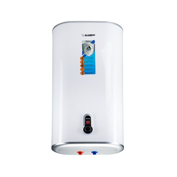 Водонагрівач WILLER Brig, 2,0 кВт, "сухий" ТЕН, 80 л, прямокутний, вертикальний, білий (IV80DR)