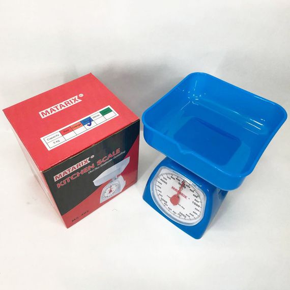 Весы для еды кухонные MATARIX MX-405 5 кг синие, Кулинарные весы для взвешивания еды HZ-41 | Зображення 5