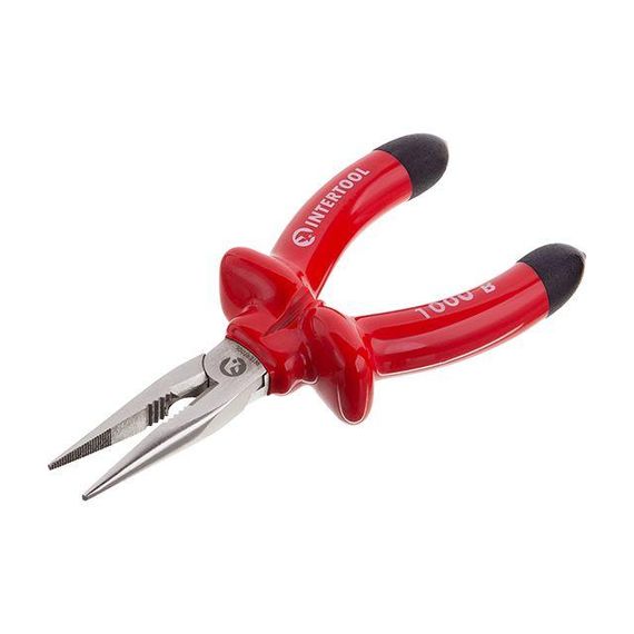 Довгогубці прямі 160 мм, діелектричні, Cr-V INTERTOOL NT-0326