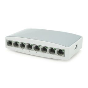 Комутатор Ethernet ONV-H1008S у пластиковому корпусі, 8x100Мб портів, 5В 1Ач