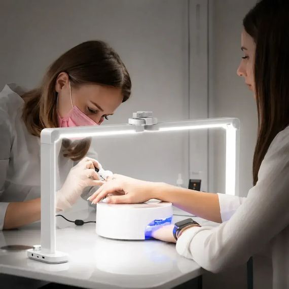 Профессиональная настольная LED-лампа F-800E 40W белая | Зображення 5