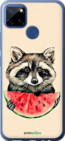 Чохол на Realme 7i Єнотик з кавуном "4605t-2486-2448"