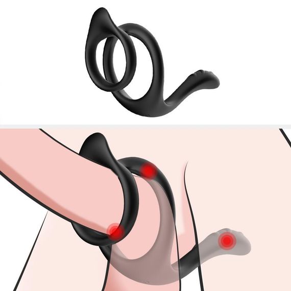 Насадка на пеніс Tail black Sex Aura | Зображення 5