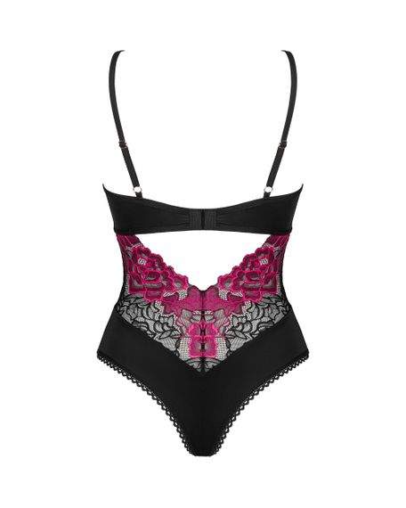 Боді Obsessive Rosenty Чорно-малинове XS/S | Зображення 5