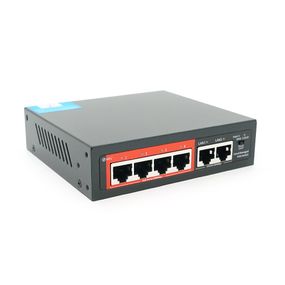 4-портовый гигабитный управляемый PoE коммутатор YOSO YO204R-52 с 4 портами POE 1000Мбит + 2 UP-Link 1000Mбит 52V/52W. APP-Amitres