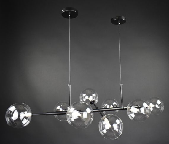 Люстра підвісна на 8 лампочок 27265 Чорний 30-150х52х118 см.