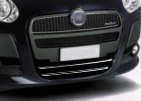 Накладка на нижнюю решетку (2010-2015, 2 шт, нерж.) для Fiat Doblo III