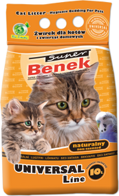 Бентонитовый наполнитель Super Benek Universal Line Natural без запаха 10 л