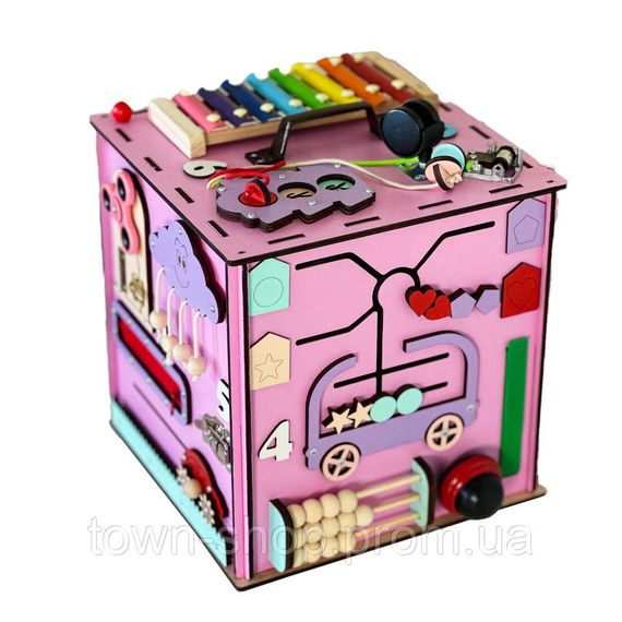 Развивающая игрушка Бизикуб TG145644630, 30х30х30 см Розовый | Зображення 1