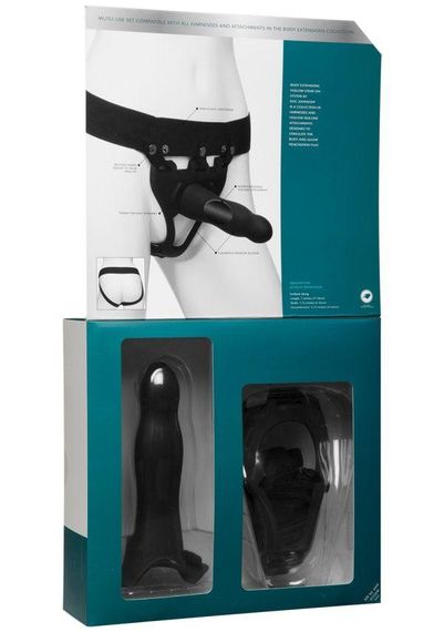 Страпон унісекс Doc Johnson Body Extensions - BE Daring, порожня насадка Sex Aura | Зображення 6
