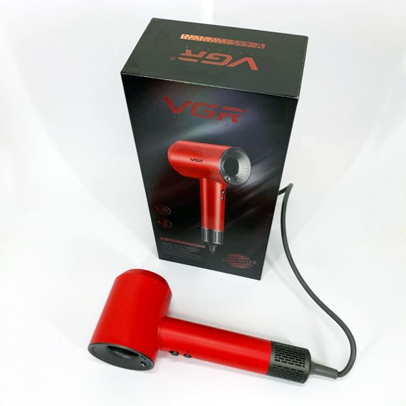 Фен професійний VGR V-445 RED, 3 рівні обдування, 4 рівні температури, 1600 Вт | Зображення 3