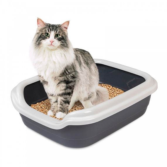 Туалет Природа Comfort L для котів сірий 49х39х15 см | Зображення 1