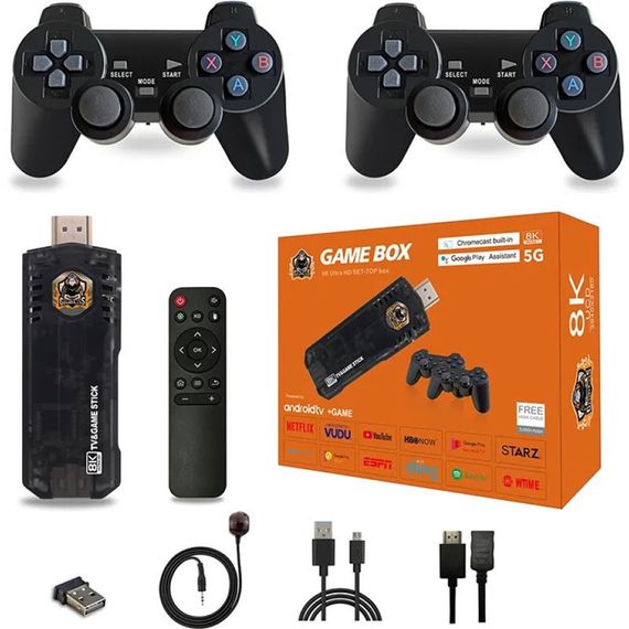 Игровая приставка Game Stick + Android TV 8k Ultra HD 64gb Black | Зображення 1