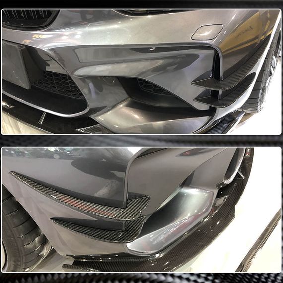 Накладки на передній бампер (для F87 M2, Карбон) для BMW 2 серія F22/23 2014-2021 рр | Зображення 3