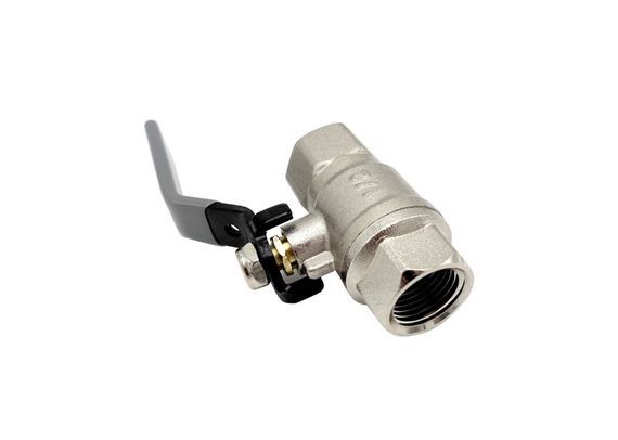 Кран кульовий Nickel MAX PN40 1/2" ВВ сіра ручка ASCO 1/20 | Зображення 5