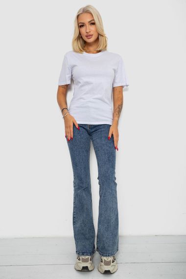 Футболка женская однотонная, цвет белый, 238R112 | Зображення 1