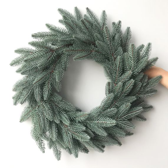 Вінок різдвяний Classic литий d-50 см блакитний | Зображення 3