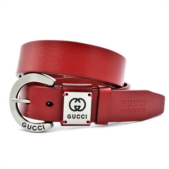 Женский кожаный ремень Gucci Цвет Красный brnd-35k-ua-111 | Зображення 1