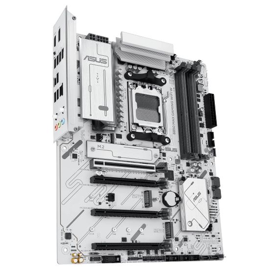 Материнcька плата ASUS B850 MAX GAMING WIFI W sAM5 B850 4xDDR5 M.2 HDMI DP WiFi BT ATX білий 90MB1M10-M0EAY0 | Зображення 2
