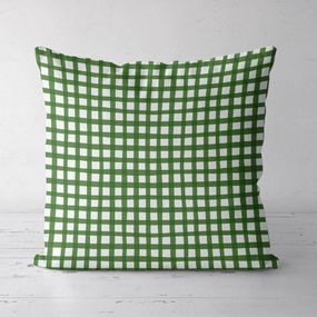 Подушка декоративная Soft Зелена клітка 45x45 см (45PST_23NG020)