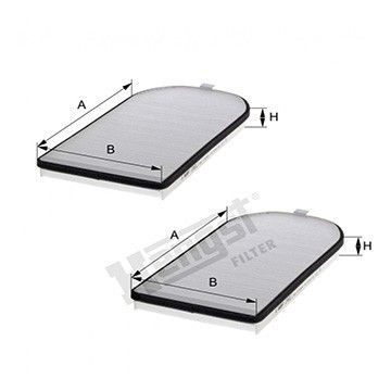 Фильтр салона BMW 7 E38 94-01, Hengst, E983LI-2,