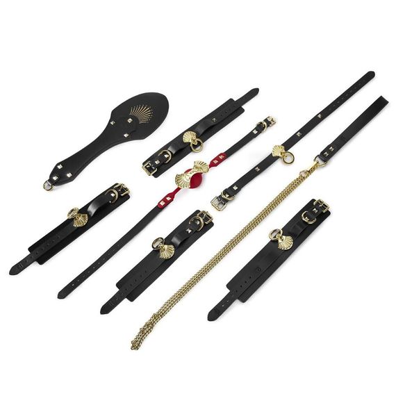 Розкішний набір для BDSM Zalo Bondage Play Kit, 10 аксесуарів у кейсі, шкіра, кристал Swarovski | Зображення 2