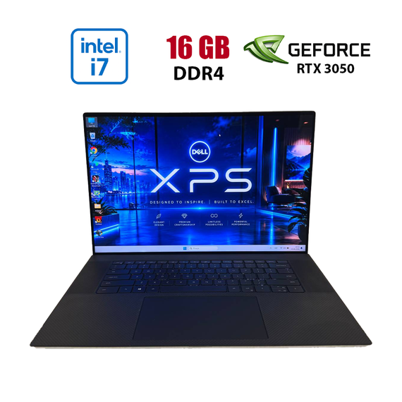 Ігровий ноутбук Dell XPS 17 9710 / 17.3" (3840x2400) IPS Touch / Intel Core i7-11800H (8 (16) ядер по 2.3 - 4.6 GHz) / 16 GB DDR4 / 512 GB SSD / nVidia GeForce RTX 3050, 4 GB GDDR6, 128-bit / WebCam б/в