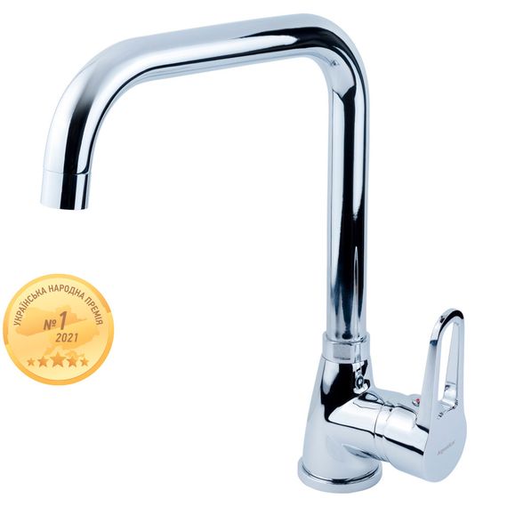Змішувач HL Ø35 для кухні гусак вухо на гайці AQUATICA (HL-4B130C) 9734100