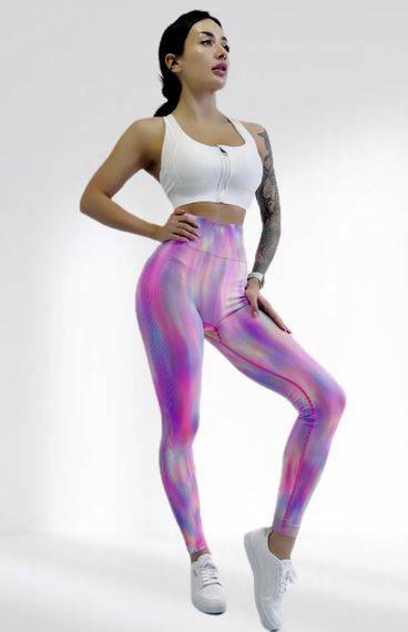 Лосіни пуш ап для фітнесу LILAFIT Рожевий градієнт М (LFL000017) | Зображення 1