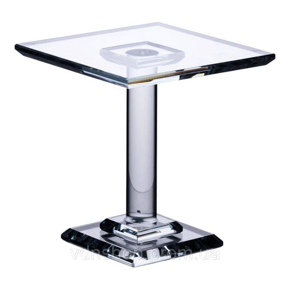 Тортівниця скляна на ніжці 12×12×13 см кругла стійка для торта, капкейків HP-4-70S