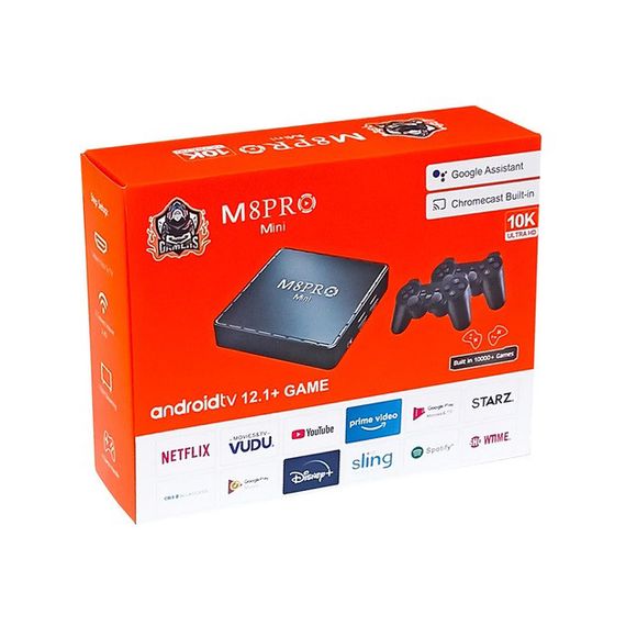 Консоль ігрова портативна 2 джойстика якісна AndroidTV+Game Box M8PRO, Ігрові консолі ZY-288 та приставки | Зображення 1