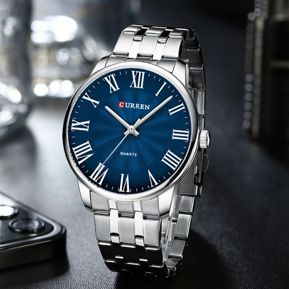 Чоловічий годинник Curren 8422 Silver-Blue | Зображення 3
