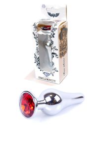 Анальна пробка Jawellery Silver BUTT PLUG-Red sexstyle