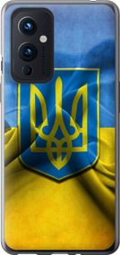 Чехол на OnePlus 9 Флаг и герб Украины 1 "375u-2249-17620"