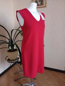 Красное платье женское оверсайз