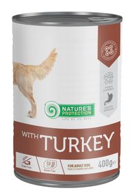 Корм Nature's Protection Nature's Protection with Turkey вологий з індичкою для дорослих собак 400 гр