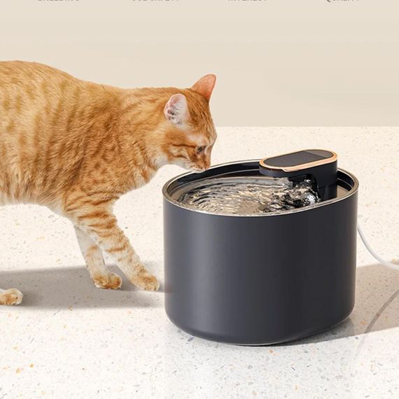 Автоматична напувалка для домашніх тварин на 3 л, від USB, LY-292, Сіра / Автоматичний фонтан для собак та котів | Зображення 1