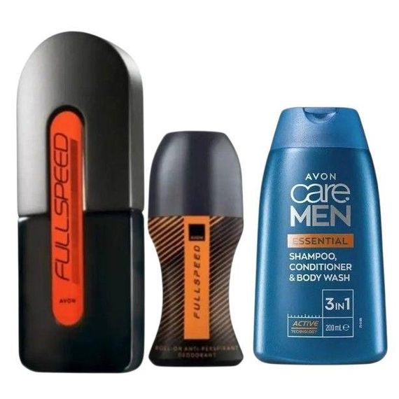 Парфумерний Набір Avon Fullspeed Giftset 3 в 1 для Нього Туалетна вода 75 мл гель для душу 250 мл та дезодорант - антиперспірант