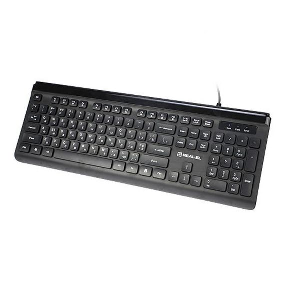Клавіатура REAL-EL 7085 Comfort Black | Зображення 1