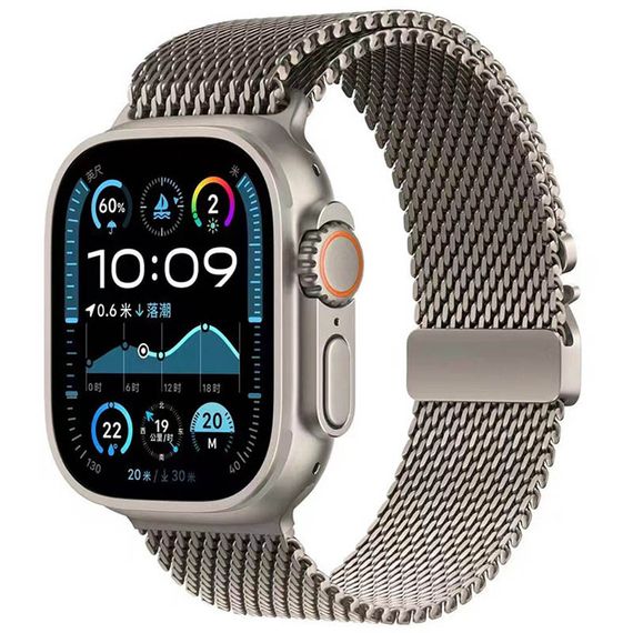 Ремінець Milanese Loop New Design для Apple Watch 42(ser.1-3)/44/45/46/49mm Titanium | Зображення 2