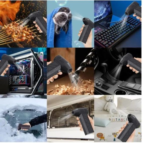 Ручний акумуляторний міні-турбовентилятор, компресор, Автомобільний турбовентилятор для видалення пилу | Зображення 8