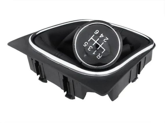 VW Caddy (04-09) БЕЗ РАМКИ ручка переключения передач 6 ступка КПП + чехол + рамка, Фольцваген Кадди | Зображення 2