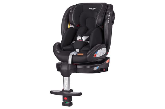 Автокрісло CRL-15801 "Asteroid+" Onyx Black 0+1/2/3 ISOFIX з поворотом та опорною стійкою CARRELLO