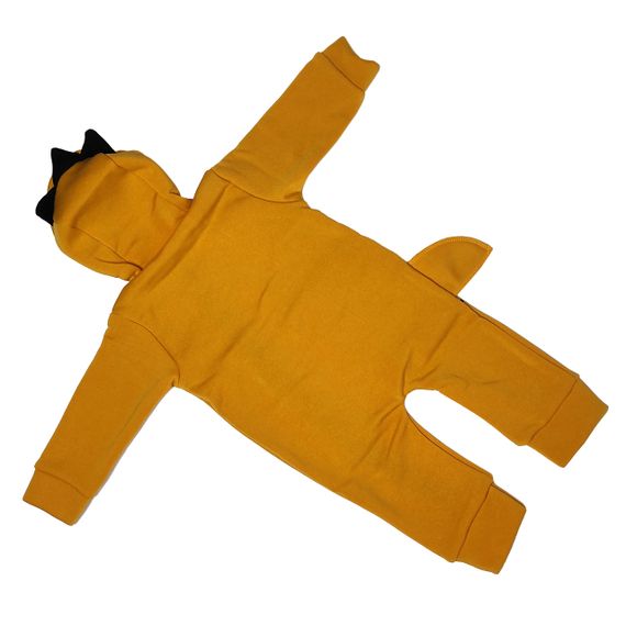 Ромпер теплый с рисунком динозавра на застежке-молнии Желтый 62-68 см (226268-22) | Зображення 1